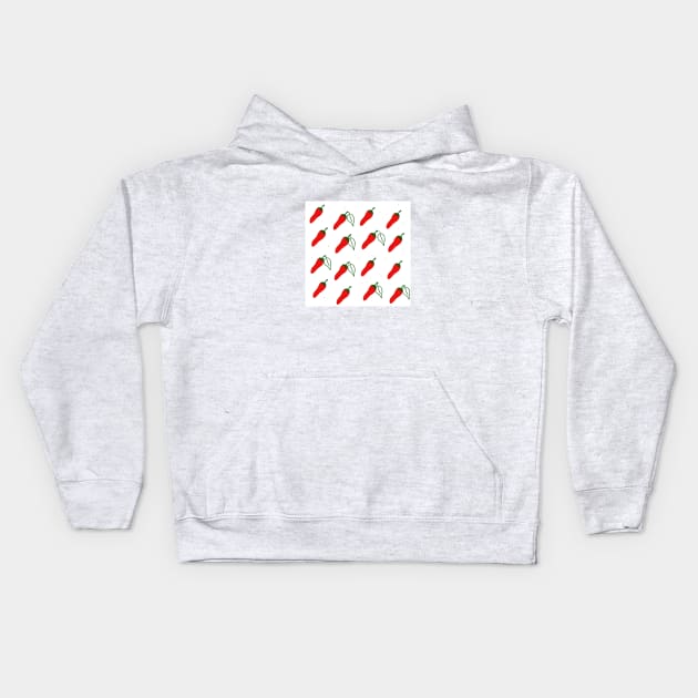 Red hot chilli paper Kids Hoodie by yaya store